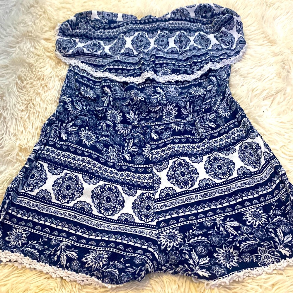 romper, cute, blue
